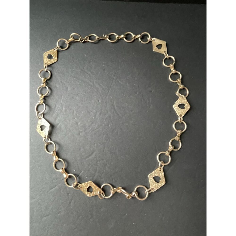 Vintage Chain Link Belt Gold Tone Retro Chunky Boho Mod Y2K Career Cocktail